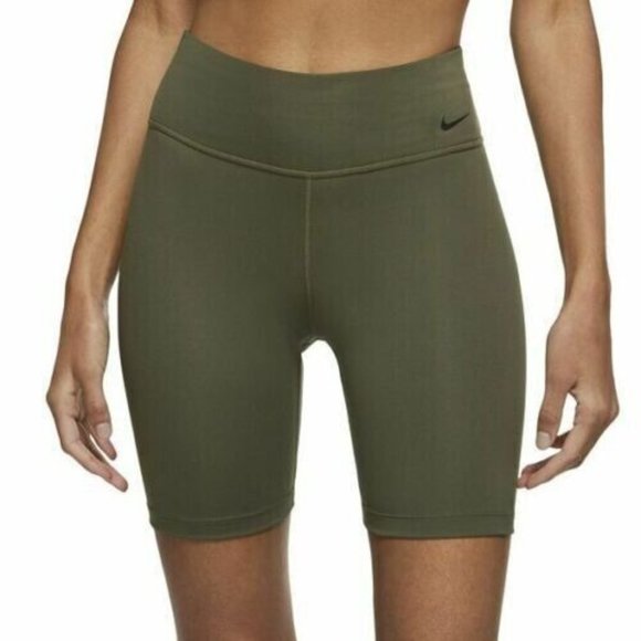 Nike Pants - Nike One Womens Mid Rise 7" Bike Shorts Dri-Fit Olive/Black Plus Size 2X